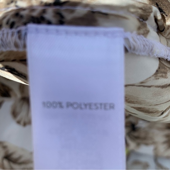 NEW! J. Jill Neutral Color Floral with Center Crossover Flowy Skirt - Picture 6 of 8